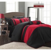 Chic Home Sheila 10-piece Bed-in-a-Bag Comforter Set Red King