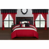 Chic Home Yair 24 Piece Comforter Set Color Block Embroidered Design Complete Bed in a Bag