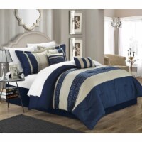 Chic Home Coralie 6-piece Comforter Set Hotel Collection Navy King
