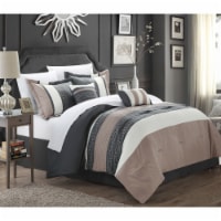 Chic Home Coralie 6-piece Comforter Set Hotel Collection Taupe King