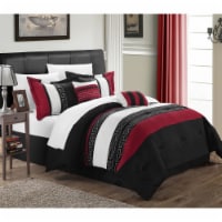 Chic Home Coralie 6-piece Comforter Set Hotel Collection Black King