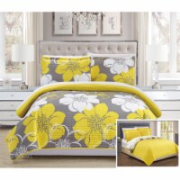 Chic Home Floral Printed Quilt Set, Multiple Colors Yellow King