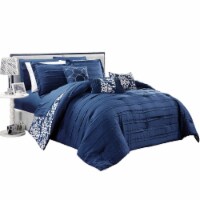 10-Piece Reversible Bed In A Bag Comforter & Sheet Set, Multiple Colors Plum Queen