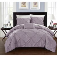 3 or 4 Piece Whitley Pinch Pleated, ruffled and pleated complete  Duvet Cover Set  Shams and