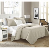 4 or 3 Piece Garibaldi Traditional Embroidery Quilt set with Embroidered Decorative pillow