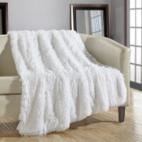 Alaska Shaggy Supersoft Faux Fur Throw Blanket White