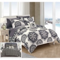 8 or 6 Pc. Barella Super soft Large Printed Medallion REVERSIBLE with Geometric Printed