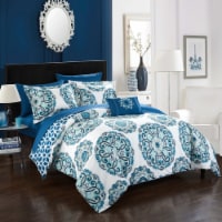 8 or 6 Pc. Barella Super soft Large Printed Medallion REVERSIBLE with Geometric Printed