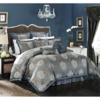9 Piece Aubrey Decorator Upholstery Quality Jacquard Scroll Fabric Complete Master Bedroom