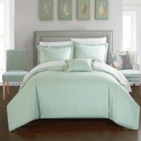 Chic Home 8 Piece Odin 200 Thread Count COMBED FINISH 100% Cotton Decorative Button Closure