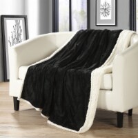 Chic Home Alejandro Throw Blanket Cozy Super Soft Ultra Plush Micromink Sherpa Backing Grey