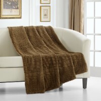 Crocodile Throw Blanket Faux Fur Super Soft Ultra Plush Micromink Backing Gold