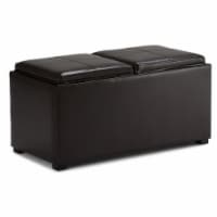 Simpli Home Avalon Storage Ottoman - Tanners Brown