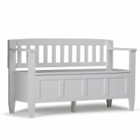 Simpli Home Brooklyn Entryway Storage Bench - White