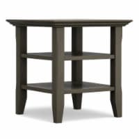 Simpli Home Acadian Solid Wood End Table - Farmhouse Brown