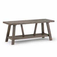 Simpli Home Dylan Solid Wood Entryway Bench - Driftwood