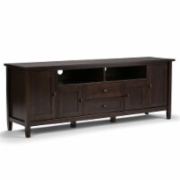 Simpli Home Warm Shaker Solid Wood TV Media Stand - Tobacco Brown