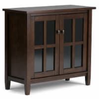 Simpli Home Warm Shaker Solid Wood Storage Cabinet - Tobacco Brown