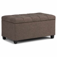 Simpli Home Sienna Storage Ottoman Bench - Fawn Brown