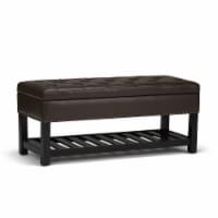 Simpli Home Lomond Storage Ottoman Bench - Tanners Brown