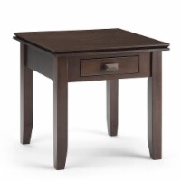 Simpli Home Artisan Solid Wood End Table - Tobacco Brown