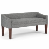 Simpli Home Parris Upholstered Bench - Pebble Gray