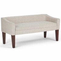 Simpli Home Parris Upholstered Bench - Platinum