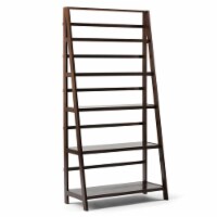 Simpli Home Acadian Wood 72 x 36 Transitional Bookcase in Brunette Brown