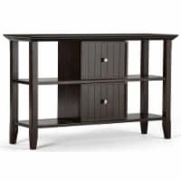 Simpli Home Acadian Wood 48 Transitional Console Sofa Table in Brunette Brown