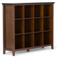 Simpli Home Artisan Wood 48 x 57 Transitional 12 Cube in Russet Brown