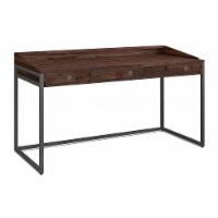 Simpli Home Ralston 60 Industrial Solid Wood Computer Desk in Charcoal Brown