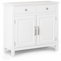 Simpli Home Connaught 2 Door Solid Wood Entryway Console Table in White