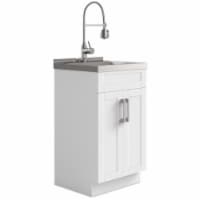 Hennessy 20 in Deluxe Laundry Cabinet with Faucet and Stainless Steel Sink