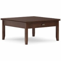 Artisan SOLID WOOD Square Coffee Table in Russet Brown