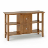 Simpli Home Acadian Wood 48 Transitional Console Sofa Table Light Golden Brown