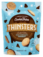Thinsters Limited Edition Dark Chocolate Coconut Chocolate Dipped Cookie Thins Perspective: Main