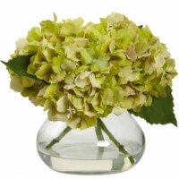 Nearly Natural 1356-GR Blooming Hydrangea With Vase - Green