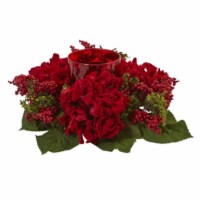 Nearly Natural 4877 Hydrangea & Berry Candelabrum