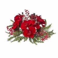 6-in Orchid, Berry & Pine Holiday Candleabrum
