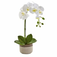 Nearly Natural 4569 Phalaenopsis Orchid in Ceramic Pot