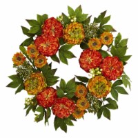 24-in Peony and Mum Wreath