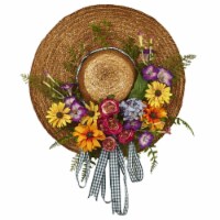 Nearly Natural 4587 Mixed Flower Hat Wreath