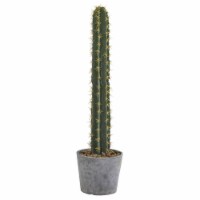Nearly Natural 4589 41 in. Cactus in Stone Planter Artificial Plant