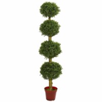 Nearly Natural 5515 6 ft. Four Tier Boxwood Artificial Topiary Tree