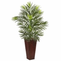 Nearly Natural 6968 Areca Palm in Bamboo Planter
