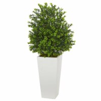 Nearly Natural 33-in Sweet Grass Plant in White Planter (Indoor/Outdoor)