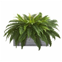 Nearly Natural 8064 Boston Fern Artificial Plant in Stone Planter