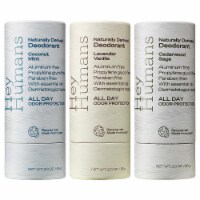 Hey Humans Coconut Mint & Lavender Vanilla & Cedarwood Sage natural Deodorant Variety Pack