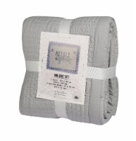 Denim Trading Post Zen Garden Quilt Set - 3 Piece - Gray