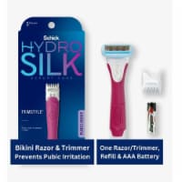 Schick Hydro Silk TrimStyle Women's Razor + 1 Refill with Bikini Trimmer Moisturizes Non-Irritating Perspective: Main